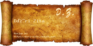 Dóri Zita névjegykártya